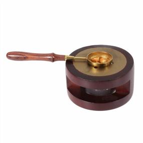img 4 attached to Seal Wax Melting Furnace Tool, Yoption Rose Wood Wax Seal Warmer With Melting Spoon Kit Wax Sticks Beads Melting Furnace Tool Stove Pot (#1)