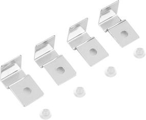 img 4 attached to TOPINCN 4-Pack Stainless Steel Aquarium Cover Brackets for Fish Tank Glass Covers, Lid Support Clips for Fish Tank Covers