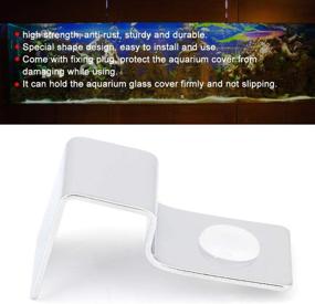 img 1 attached to TOPINCN 4-Pack Stainless Steel Aquarium Cover Brackets for Fish Tank Glass Covers, Lid Support Clips for Fish Tank Covers