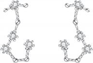 925 sterling silver cz zodiac ear crawler earrings - perfect valentines gift for her! logo