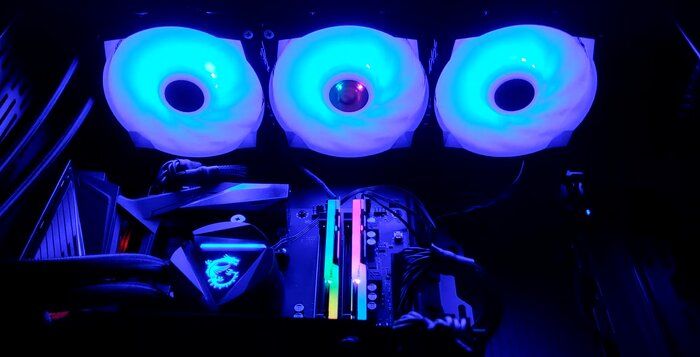 img 2 attached to MSI MAG Core Liquid 360R V2 - RGB AIO CPU Liquid Cooler - 360mm Radiator - Triple 120mm RGB PWM Fans - Rotating Cap Design review by Mateusz Kot ᠌