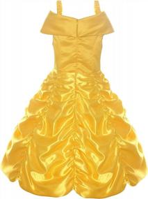 img 2 attached to Yellow Layered Princess Costume Dress-Up With Accessories For Little Girls By ReliBeauty