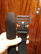 img 1 attached to Tactical belt with metal buckle (4 rivets), black review by Mateusz Komorowski ᠌