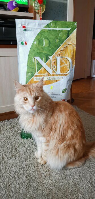 img 1 attached to Grain-Free Farmina Natural And Delicious Chicken and Pomegranate Formula Dry Cat Food - 3.3 lb Bag review by Erzsbet Tth ᠌