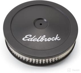 img 3 attached to Edelbrock 1203 Pro-Flo Black 10-Inch Round Air Cleaner with 2-Inch Paper Element: Improve Engine Performance