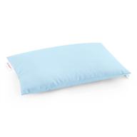 sleep and travel comfortably with pro goleem's small pillow: neck, lumbar, knee, and pet pillow, with name tag- blue color - 11’’x6’’x2.5’’ logo