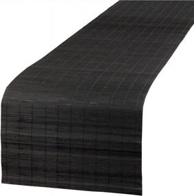 img 3 attached to BambooMN Black Bamboo Matchstick Table Runner - Home Décor, 1 Piece