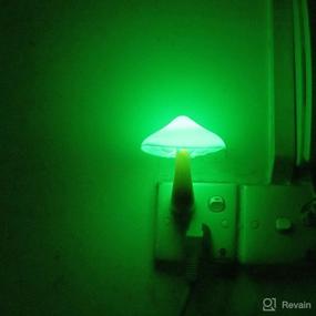 img 1 attached to 🍄 2-Piece LED Mushroom Night Lamp Set: Charming Green Night Lights for Both Adults and Kids