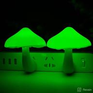 🍄 2-piece led mushroom night lamp set: charming green night lights for both adults and kids логотип