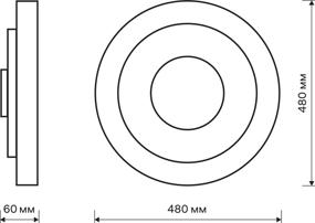 img 1 attached to Chandelier LED 120W CLL-52368 CRYSTAL 3D tunnel 3000K-6000K dimmable with remote control 52368 0 REV Ritter