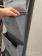 img 1 attached to Organize Your Office With Onlyeasy'S Over Door Hanging File Organizer - 5 Pocket Herringbone Grey Wall Mount Storage For Files, Notebooks And Supplies - MXAZ05C review by Johnny Mcnealy