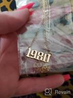 img 1 attached to 18K Gold Plated Old English Birth Year Number Pendant Necklace - Perfect Jewelry Gift For Her Birthday Or Anniversary From 1970-2021 review by Michelle Spencer