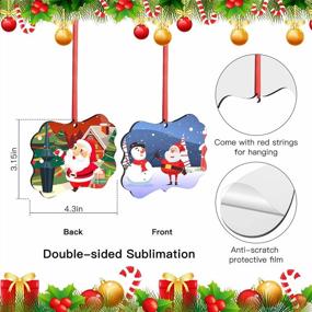 img 3 attached to Valyria Sublimation Blanks Pendants, MDF Personalized Sublimation Pendant Blank Bulk 2022 Christmas Ornaments Discs Supplies For DIY Christmas Tree Decor 10 Pieces