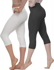 img 2 attached to Ultra High Waisted Lush Moda Leggings For Women - Buttery Soft And Stretchy - Available In Solid Colors
