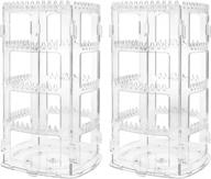 organize your jewelry collection with suwimut's 360 rotating 4-tier clear earring holder and jewelry organizer logo