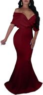 gobles women's shoulder evening fishtail dress: stylish women's clothing логотип