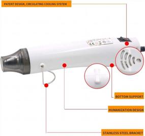 img 2 attached to New Heat Gun,Mofa Hot Air Gun Tools Shrink Gun With Stand For DIY Embossing And Drying Paint Multi-Purpose Electric Heating Nozzle 300W 110V (White,Gray)