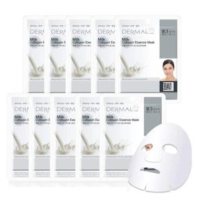 img 1 attached to Pack Of 10 DERMAL Milk Collagen Essence Facial Masks - Nourishing And Moisturizing, Boosts Skin Elasticity And Softness, Daily Skin Treatment Solution