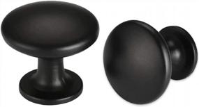img 4 attached to 10-Pack Goldenwarm Matte Black Cabinet Knobs: Round Drawer And Door Hardware, Solid And Stylish Kitchen And Dresser Knobs With 1-1/10In Diameter.