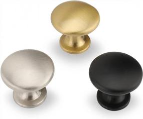 img 1 attached to 10-Pack Goldenwarm Matte Black Cabinet Knobs: Round Drawer And Door Hardware, Solid And Stylish Kitchen And Dresser Knobs With 1-1/10In Diameter.