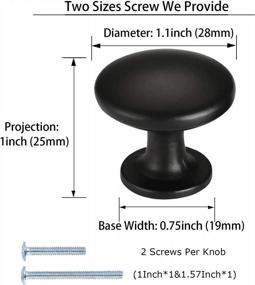 img 3 attached to 10-Pack Goldenwarm Matte Black Cabinet Knobs: Round Drawer And Door Hardware, Solid And Stylish Kitchen And Dresser Knobs With 1-1/10In Diameter.