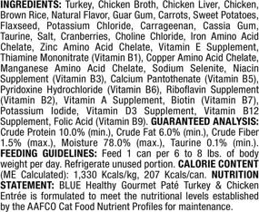 img 3 attached to 🐱 Blue Buffalo Healthy Gourmet Natural Adult Pate Wet Cat Food: Turkey & Chicken - 24 Pack, 5.5-oz Cans