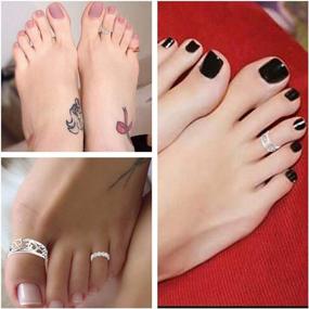 img 2 attached to Women'S 11Pcs Adjustable Open Toe Band Ring Set - Arrow Foot Jewelry Gifts For Beach