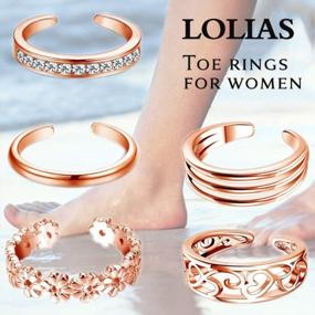img 1 attached to Women'S 11Pcs Adjustable Open Toe Band Ring Set - Arrow Foot Jewelry Gifts For Beach