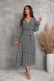 img 1 attached to Flaunt Your Boho Style With Comeon'S Flowy Floral Maxi Dress For A Perfect Spring-Fall Look