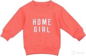 img 4 attached to Trendy Unisex Letter Sweatshirt Pullover: Ideal Fall Clothes for Infant Toddler Baby Boy Girl