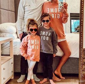 img 1 attached to Trendy Unisex Letter Sweatshirt Pullover: Ideal Fall Clothes for Infant Toddler Baby Boy Girl