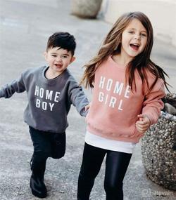 img 2 attached to Trendy Unisex Letter Sweatshirt Pullover: Ideal Fall Clothes for Infant Toddler Baby Boy Girl