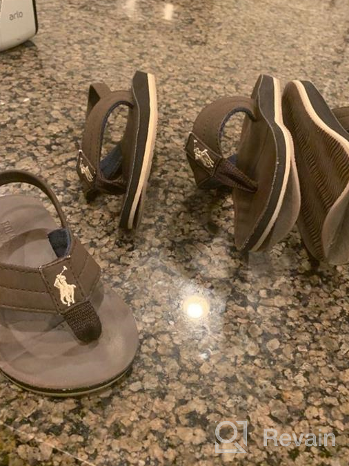 img 1 attached to 👣 Ralph Lauren Kids Leo Chocolate Brown Sportbuck Flip Flop for Kids review by Delos Rodeo