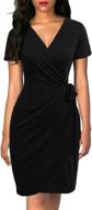 👗 lyrur surplice breastfeeding dresses 9069: stylish and comfortable black women's clothing at dresses логотип