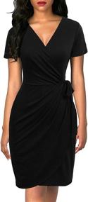 img 4 attached to 👗 Lyrur Surplice Breastfeeding Dresses 9069: Stylish and Comfortable Black Women's Clothing at Dresses