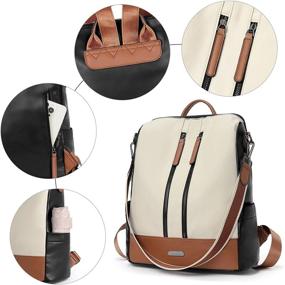 img 1 attached to Convertible Leather Backpack Purse For Women - Designer Travel Shoulder Bag Perfect For College, Fashionable And Casual - CLUCI