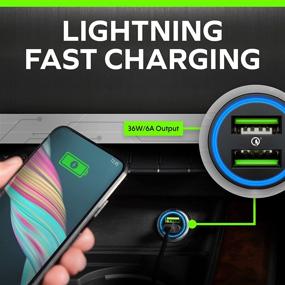 img 2 attached to Mongoora Metal Car Charger Adapter - Fast Dual USB Ports, Portable 3.0 Car Chargers for iPhone & Android Devices