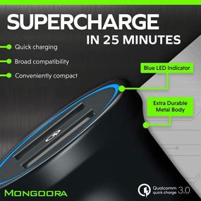 img 3 attached to Mongoora Metal Car Charger Adapter - Fast Dual USB Ports, Portable 3.0 Car Chargers for iPhone & Android Devices