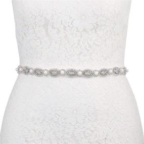 img 3 attached to AW BRIDAL Rhinestone Wedding Bridesmaid Women's Accessories in Belts