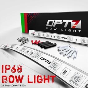 img 3 attached to OPT7 14.5 Inch LED Boat Bow Navigation Light Kit, IP68 Waterproof RED & Green Pair LED Lights For Bass, Pontoon, Yacht, Skeeter, Vessel, 1 Mile Visibility Marine Safety, Single Row 21 Units LED Beams
