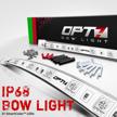 opt7 14.5 inch led boat bow navigation light kit, ip68 waterproof red & green pair led lights for bass, pontoon, yacht, skeeter, vessel, 1 mile visibility marine safety, single row 21 units led beams logo