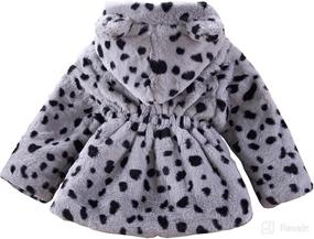 img 2 attached to 🧥 Warm and Snug: Toddler Girls Winter Fleece Coat with Hooded Faux Fur Jacket