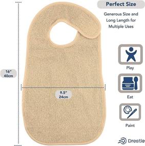 img 2 attached to 👶 Drestle Baby & Toddler Thick Towel Bib - 3 Pack - Premium 100% Peru Pima Cotton - A Must-Have for Messy Mealtimes