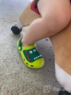 img 1 attached to 🦖 Adorable Cartoon Dinosaur Toddler Sandals by JACKSHIBO: Boys' Shoes, Clogs, and Mules review by Maurice Matlock