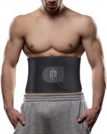adjustable waist trimmer and support for men and women - sweat belt and stomach wrap for workouts, sports, basketball and gym - funcee ab and squat belt in black color logo