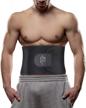 adjustable waist trimmer and support for men and women - sweat belt and stomach wrap for workouts, sports, basketball and gym - funcee ab and squat belt in black color logo