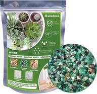 🪨 halatool green pebbles: 4 lb bulk bag natural aquarium gravel for plants & fish tanks - decorative polished stone for home decoration & diy handmade vase filler logo