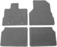 🚗 ikon motorsports, grey nylon front & rear car floor mats liner carpets replacement 4pcs for 2010-2017 chevrolet equinox, factory fitment, 2011-2016 models logo