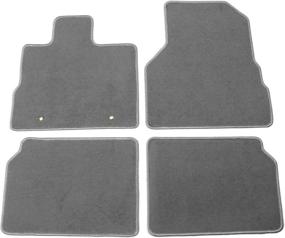 img 4 attached to 🚗 IKON MOTORSPORTS, Grey Nylon Front & Rear Car Floor Mats Liner Carpets Replacement 4PCS for 2010-2017 Chevrolet Equinox, Factory Fitment, 2011-2016 Models