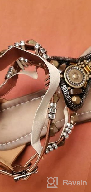 img 1 attached to Stylish Ankle Strappy Gladiator Sandals For Women - Perfect For Beach And Bohemian Looks! review by Swami Alcaraz